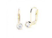 Zlaté visací náušnice se zirkony Z8017-55-10-X-1