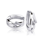 Náušnice kroužky z bílého zlata s diamanty DZ6483-2026-80-00-X-2