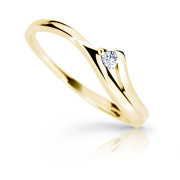 Zlatý prsten se zirkonem Z6818Z