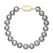 Perlový náramek z říčních perel 923010.3/9269A grey