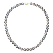Perlový náhrdelník z říčních perel 922028.3/9268A grey