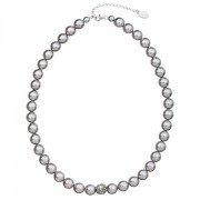 Perlový náhrdelník ze syntetických perel 32011.3 sv šedá