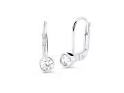 Visací náušnice z bílého zlata s diamanty DZ8017BKL