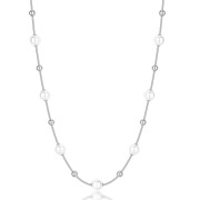 Moderní náhrdelník z chirurgické oceli a perel Brosway PERFECT BPC48