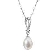 Zlatý perlový náhrdelník s briliantem 82PB00034
