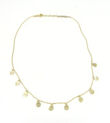 Stříbrný pozlacený náhrdelník s penízky 3114590001