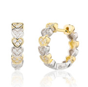 Romantické náušnice kroužky srdíčka 3137470001