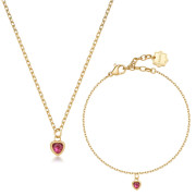 Souprava pozlacených ocelových šperků Brosway Chakra BHKLE02