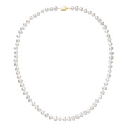Perlový náhrdelník z říčních perel 922001.1/9268A bíl