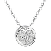 stříbrný náhrdelník srdce 12027.1