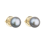 Náušnice s perlami 921004.3-šedá