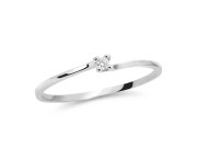 Jemný dámský prstýnek z bílého zlata s diamantem Z6733-2948W