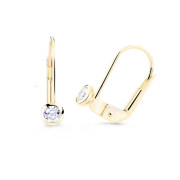Visací zlaté náušnice s diamanty DZ8007-55-00-X-1