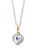 Zlatý náhrdelník srdce se zirkony Z6308ZN-White