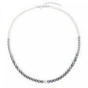 Perlový náhrdelník 32065.3 bílo-šedý