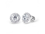 Zlaté náušnice na šroubek Z60168B-White