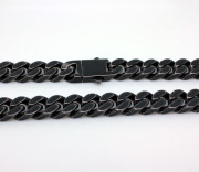 Náhrdelník z chirurgické oceli v barvě pistolové šedi WJHN246