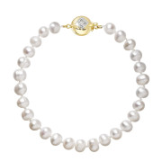 Perlový náramek z říčních perel 923001.1/9270A bílý