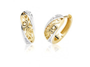 Zlaté náušnice kroužky s diamanty DZ6462-2134-80-00-X-1