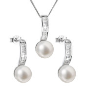 Souprava stříbrných perlových šperků 29019.1