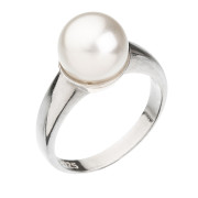 Perlový prsten stříbro 35022.1 Bílá
