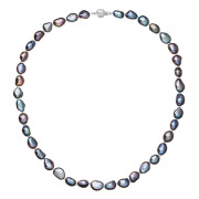 Perlový náhrdelník z říčních perel 822027.3/9266B peacock