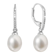 perlové stříbrné náušnice 21060.1