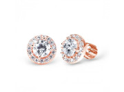 Náušnice pecky z růžového zlata Z60168R-White