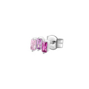 Stříbrná náušnice pecka se Zirkony Brosway Fancy Vibrant Pink FVP06