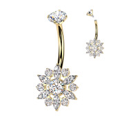 Pozlacený piercing do pupíku SETIN69-GD