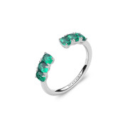 Stříbrný prsten se zirkony Brosway Fancy Life Green FLG10
