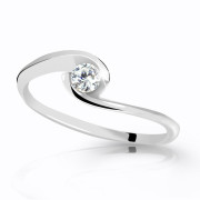 Zásnubní prsten z bílého zlata s briliamtem Z6134
