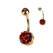 Titanový piercing do břicha SETIN60GD-Red