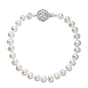 Perlový náramek z říčních perel 823001.1/9264B bílý