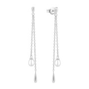 Visací stříbrné nášnice s perlou SK2531EW