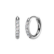 Náušnice kroužky titan s Moissanity SEMTERH01-8ST