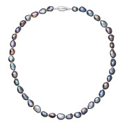 Perlový náhrdelník z říčních perel se zapínáním z bílého 14 karátového zlata 822027.3/9271B peacock