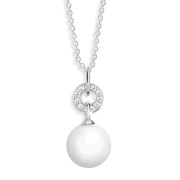 Keramický náhrdelník perla Cerafi TRAMONTO BIANCO 323