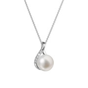 Zlatý náhrdelník s perlou a brilianty 82PB00029