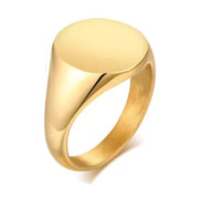 Dámský prsten z oceli zlatý SERC448GD