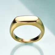 Zlatý pečetní prsten pro ženy chirurgická ocel WJHZ1577