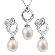 Souprava stříbrných perlových šperků 29015.1