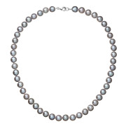 Perlový náhrdelník z říčních perel se zapínáním z bílého 14 karátového zlata 822028.3/9260B grey