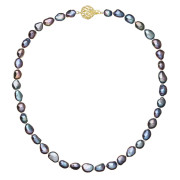 Perlový náhrdelník z říčních perel 922027.3/9264A peacock