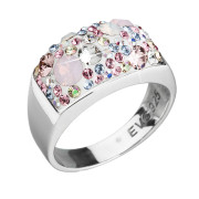 Dámský stříbrný prsten Swarovski elements 35014.3-růžová