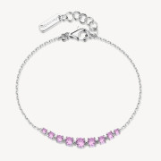 Moderní stříbrný náramek Brosway Fancy Vibrant Pink FVP118