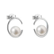 stříbrné náušnice s perlou 21021.1