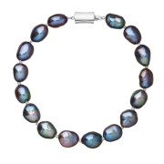 Perlový náramek z říčních perel 823011.3/9267B peacock 