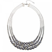 Krásný perlový náhrdelník 32010.3 šedá