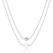 Stylový náhrdelník z chirurgické oceli s perlou Brosway PERFECT BPC46